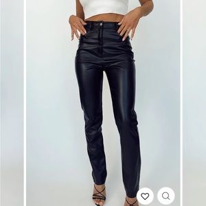 RILEY BROWN VEGAN LEATHER PANTS